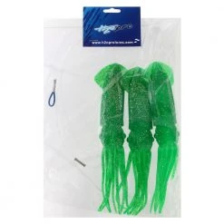 H2o Pro 9in Triple Rigged B2 Squid Dredge Teaser Green