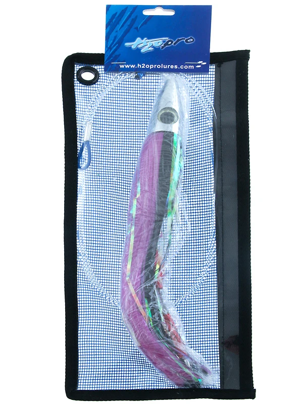 H2o Pro X-Bullet Game Lure Rigged 9/0 Purple/Black 4 H2o Pro X-Bullet Game Lure Rigged 9/0 Purple/Black - Image 2