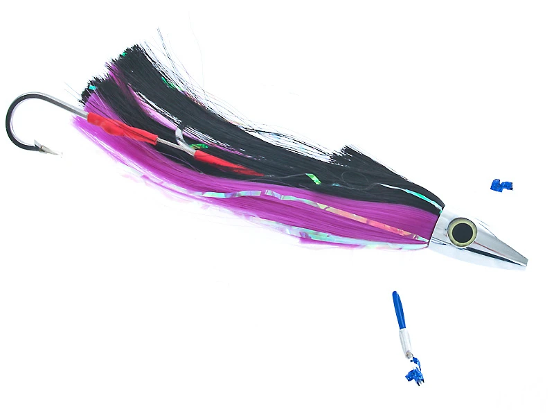 H2o Pro X-Bullet Game Lure Rigged 9/0 Purple/Black 3 H2o Pro X-Bullet Game Lure Rigged 9/0 Purple/Black