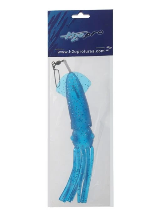 H2o Pro Single Rigged Squid For Dredges And Daisy Chains 7in Blue -Gopro Shop squidsrigged7in 1